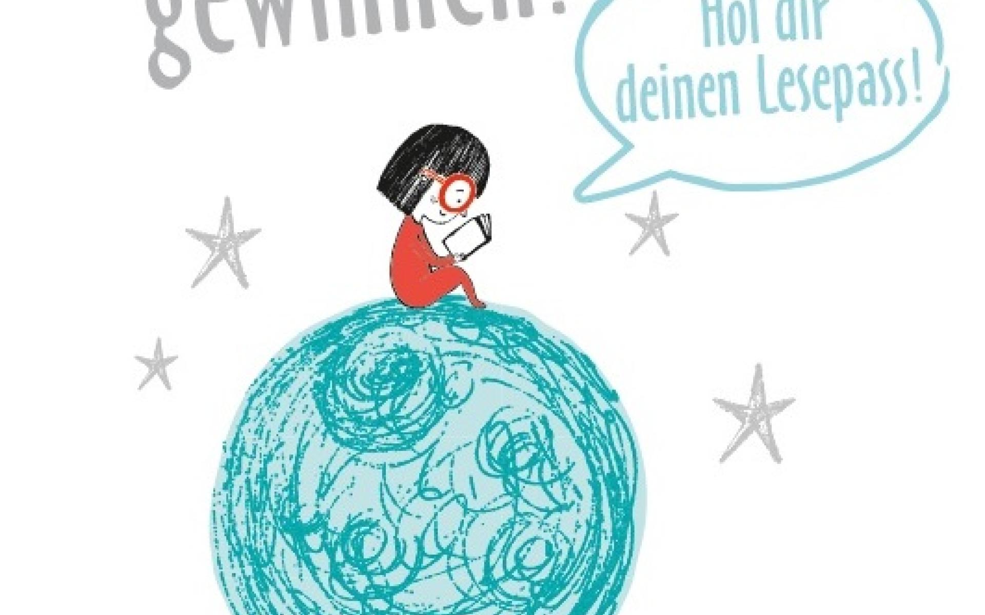 Lesen und gewinnen - Bild von lesenden Kind.
